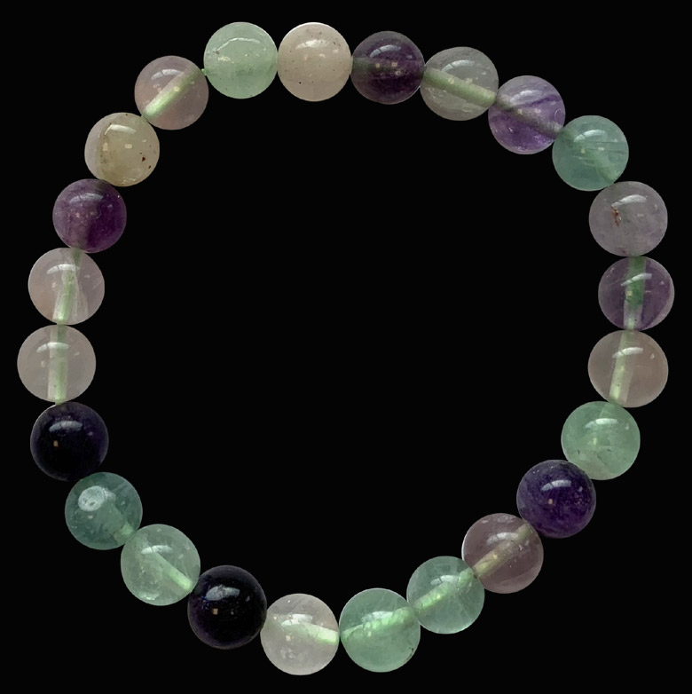 Bracelet Fluorite Multicolore Perles Mm Arabesk Artisanat Du Monde